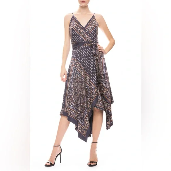 JONATHAN SIMKHAI Scarf Print Wrap Dress - Picture 7 of 13